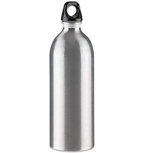 "MIG" Aluflasche 770 ml nach RAL Farbsystem mit Schraubverschluss RAL-silber | Digitaldruck