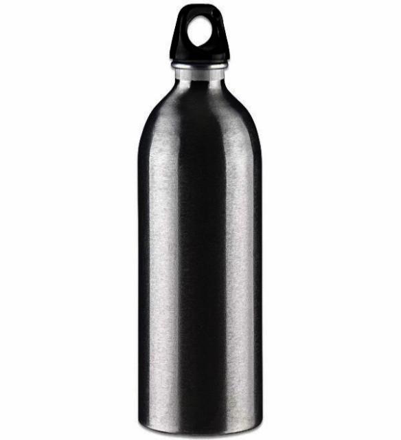 "MIG" Aluflasche 770 ml nach RAL Farbsystem mit Schraubverschluss RAL-schwarz | Siebdruck, 1-farbig