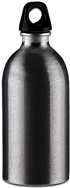 "MIG" Aluflasche 500 ml nach RAL Farbsystem mit Schraubverschluss RAL-schwarz | Digitaldruck