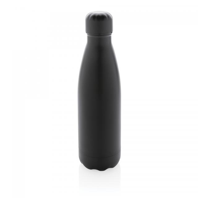 Einfarbige Vakuumisolierte Stainless Steel Flasche 500ml schwarz | Siebdruck, 1-farbig