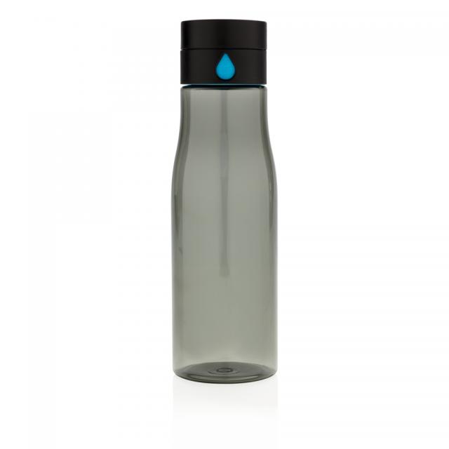 Aqua Hydration-Flasche schwarz | Siebdruck, 1-farbig