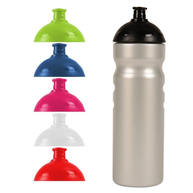 Fahrrad-Trinkflasche "Fitness" 750 ml silber | Siebdruck, 3-farbig
